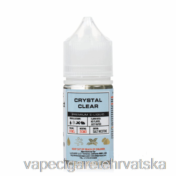 Vape Hrvatska Crystal Clear - Bsx Salts Series - 30ml 50mg